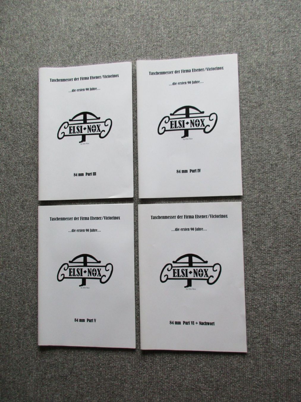4 X Victorinox Taschenmesser-Kataloge über die 84mm Modelle (Neu