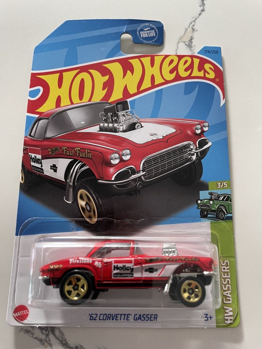 Hot Wheels Modellini d'auto: Hotwheels 62 Chevy Corvette Gasser – Nuovo e nell'imballaggio originale da Sutz venduto da mtechcab