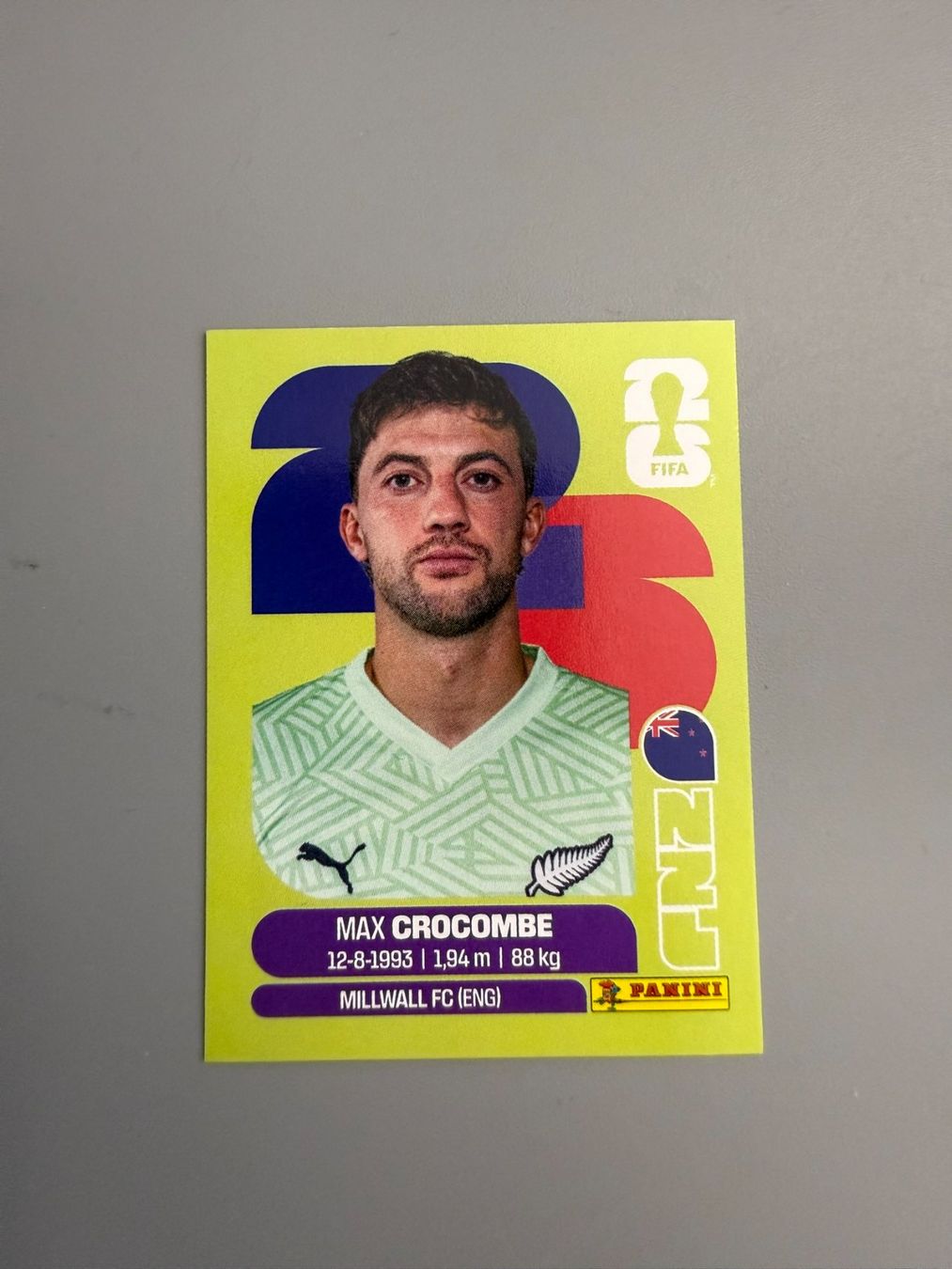 Panini Cartes à collectionner: Panini Max Crocombe NZL2 – D'occasion à Liebefeld par Ronaldo-1996