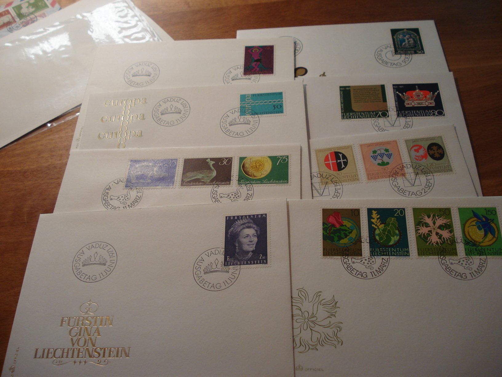 Tous les timbres: Liechtenstein 8 FDC 1971 – D'occasion à Niederwil AG par morostahu 1