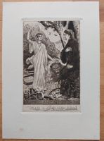 Exlibris Fritz Mock - Original Radierung 1919