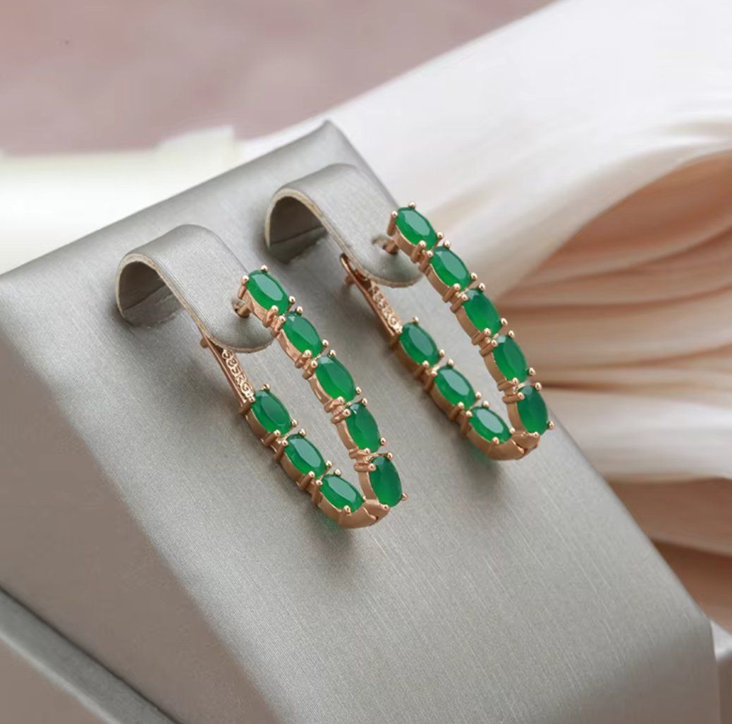 Orecchini pendenti & Orecchini a lobo: Boucles pendantes plaqué or rose - stamp "585" – Nuovo e nell'imballaggio originale da Thônex venduto da Swiss-Jewels 2