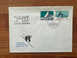 CH Sonder- und Werbestempel PTT Ski Engelberg 1967  (M381)
