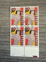 Schweiz Briefmarke Block von Vier 80 Rp. Helvetia 1983