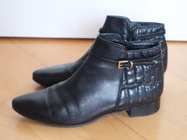 Leder Stiefeletten / Boots, Gr. 40, echt Leder, schwarz