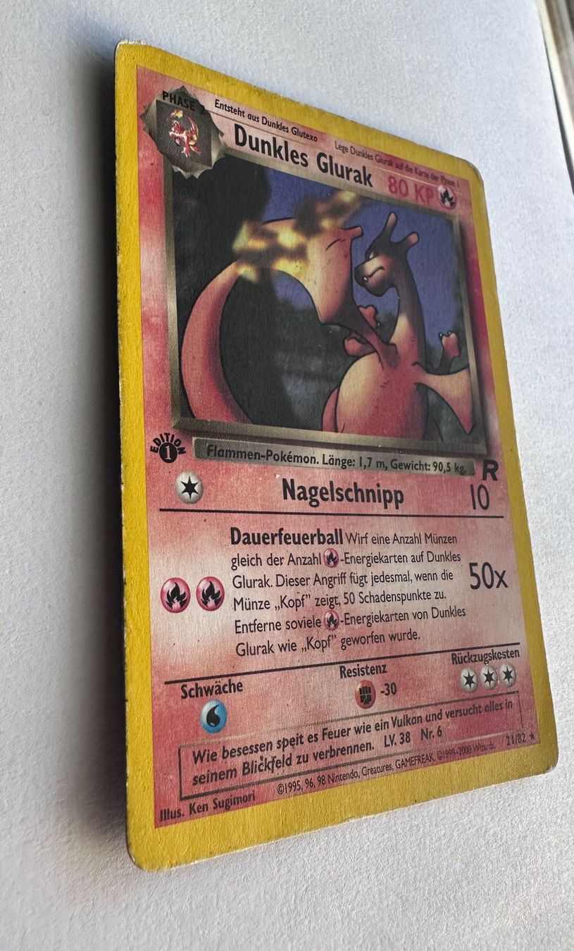 Pokémon Carte collezionabili: Pokémon Dunkles Glurak 2000 1. Edition Team Rocket Charizard – Usato da Opfikon venduto da Yoshis_World 3