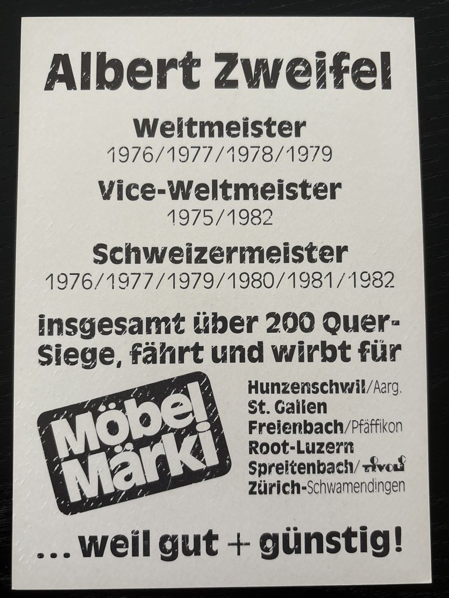 Autogramme: Signierte Autogrammkarte Albert Zweifel – Gebraucht aus Uetendorf von hoisle 1