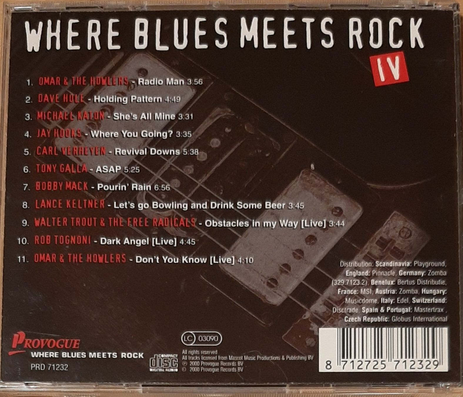 CD: Where Blues Meets Rock Vol.4, Blues Compilation 2000 – Usato da Schönenberg TG venduto da Gregordini 1