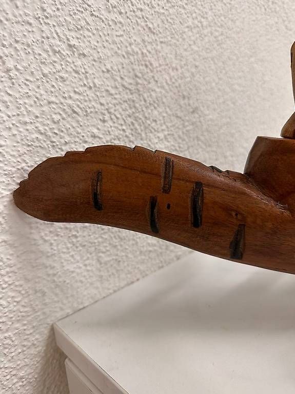 Tutte le decorazioni: Handgeschnitztes Holzboot mit Ruderfiguren – Usato da Obernau venduto da Arche_Noah_Brocki 6