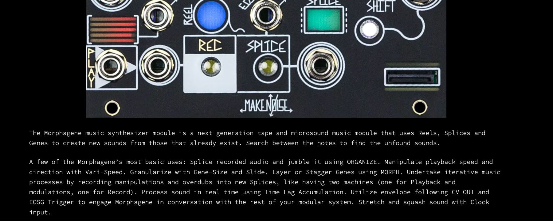 Instruments de musique: Make Noise Morphagene -  Music Synthesizer Module – D'occasion à Emmen par BobbyG 1
