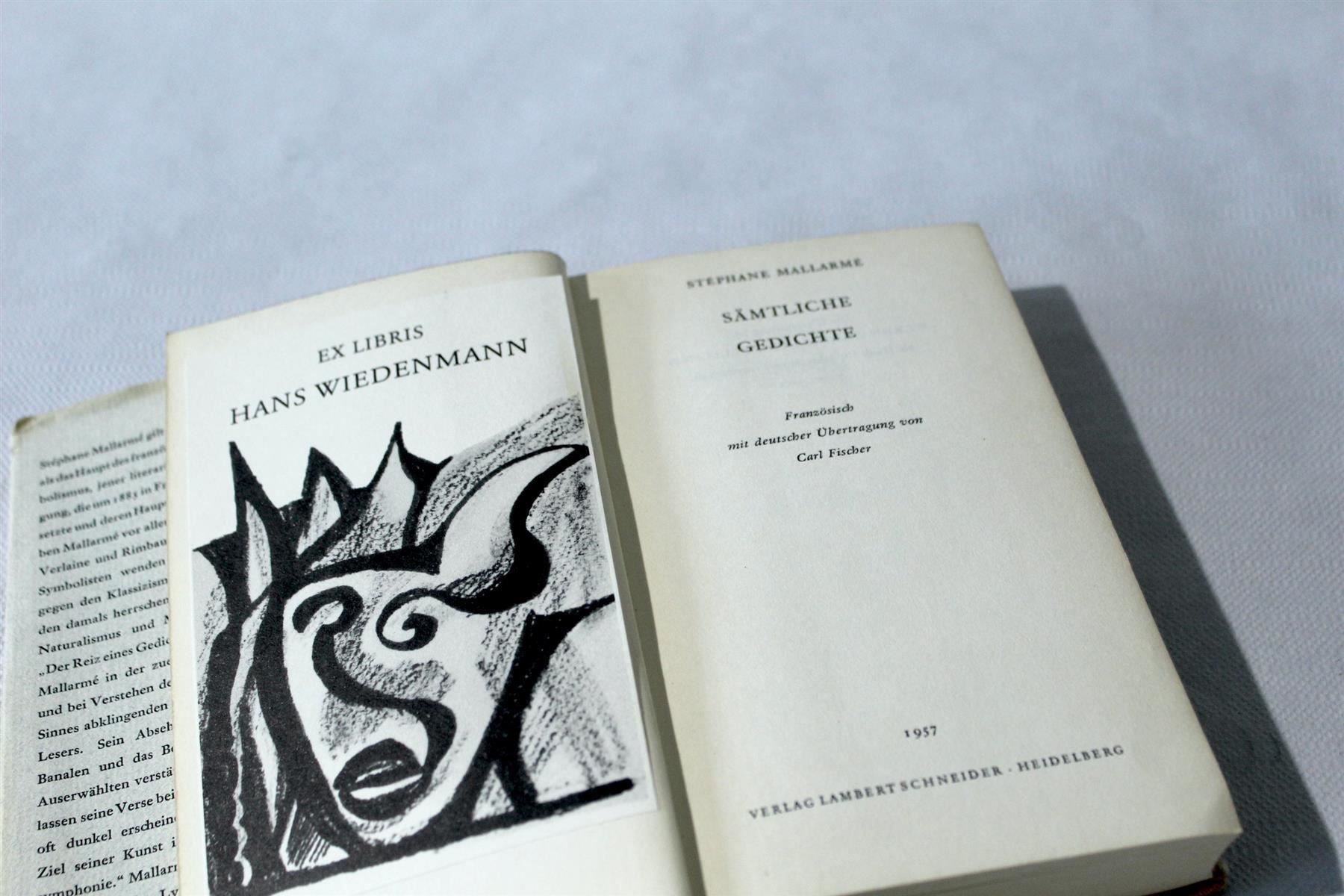 Libri: MALLARME STEPHANE: Sämtliche Gedichte – Usato da Bern venduto da Rare-Books 4