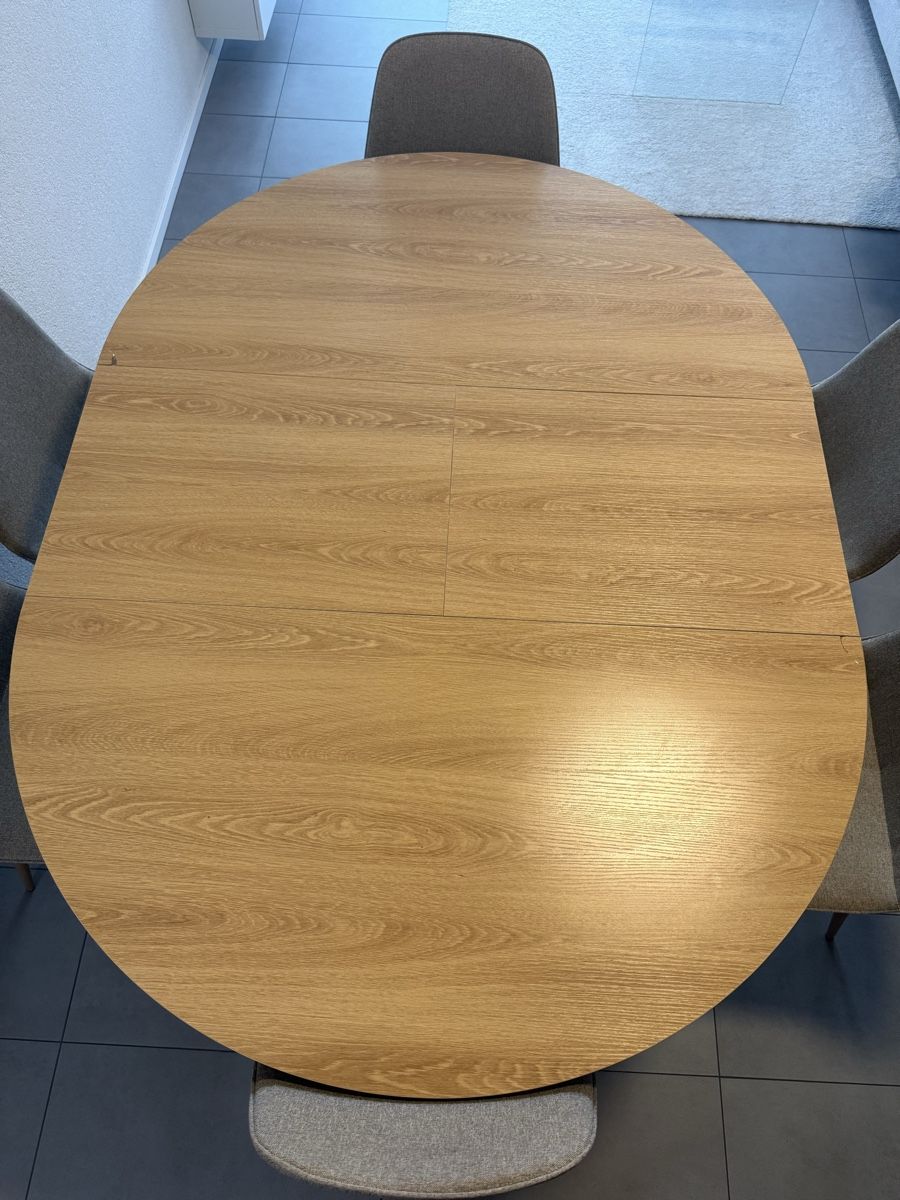 Tische: Table ronde extensible en bois avec rangement intégré – Gebraucht aus Vevey von rig_ml2k 3