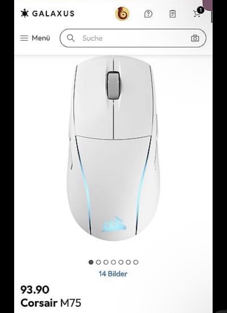 Corsair Mouse: Corsair Gaming Maus m75 wireless – Usato da Oberrohrdorf venduto da tech.inventory 1