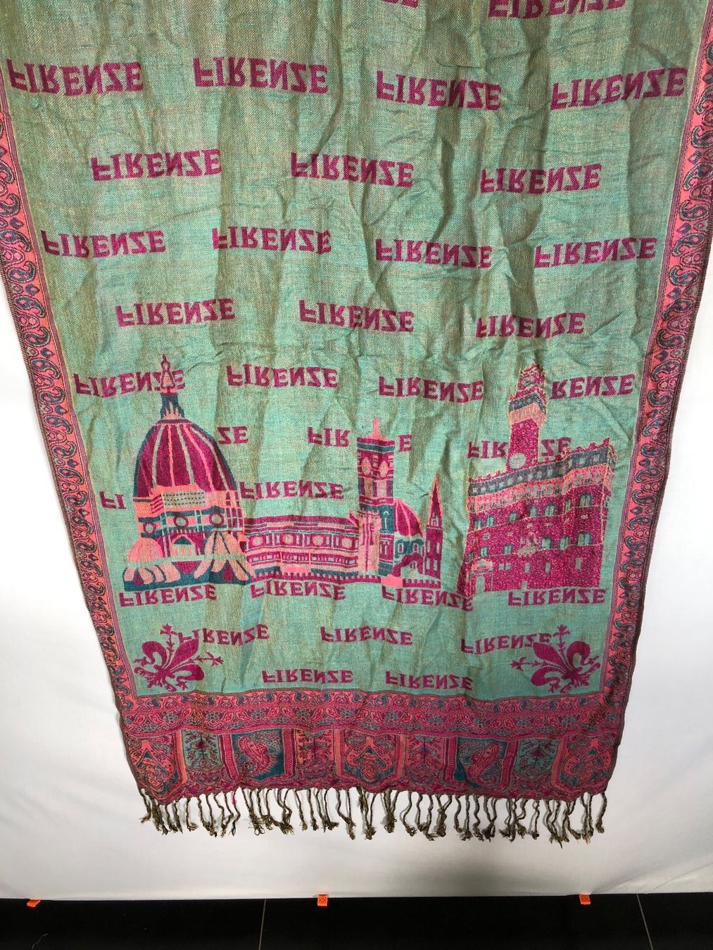 Foulard & Sciarpe: Écharpe oversize Pashmina rose fuchsia et turquoise Firenze – Nuovo (secondo la descrizione) da Coppet venduto da Vanessamode 7