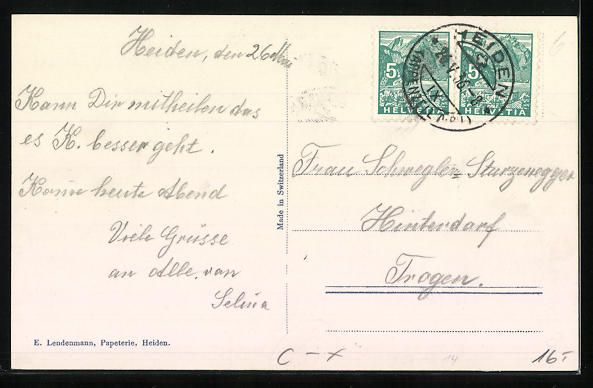Cartes postales: AK Heiden, Blick in die Werdstrasse – D'occasion à Berlin par bartko-reher 1