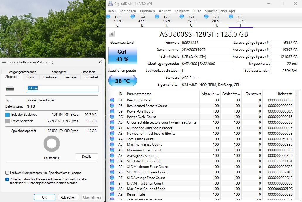 Dischi rigidi: Adata SU800 128GB 2.5" Sata SSD - funktioniert – Usato da Frick venduto da volvo850driver 3