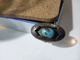 Vintage Silberring mit Türkis - mew Mexico alter Schmuck