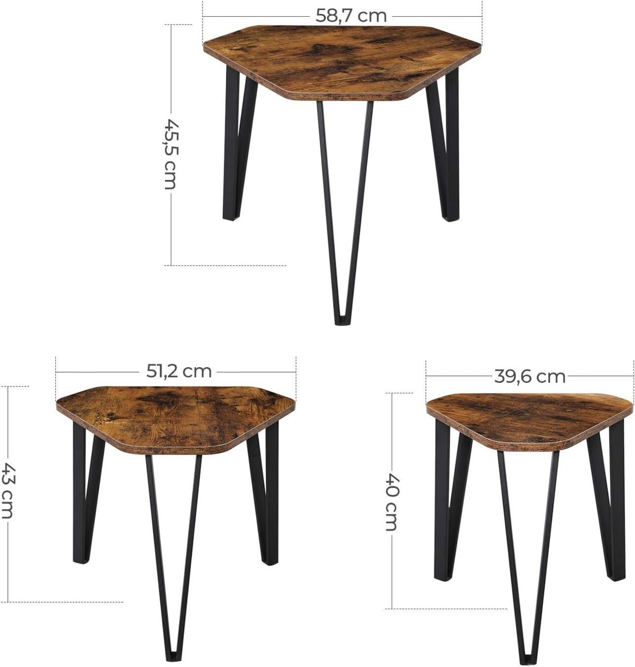 Tische: Couchtisch, Beistelltisch, 3er Set – Neu (gemäss Beschreibung) aus Sins von Taschending 5