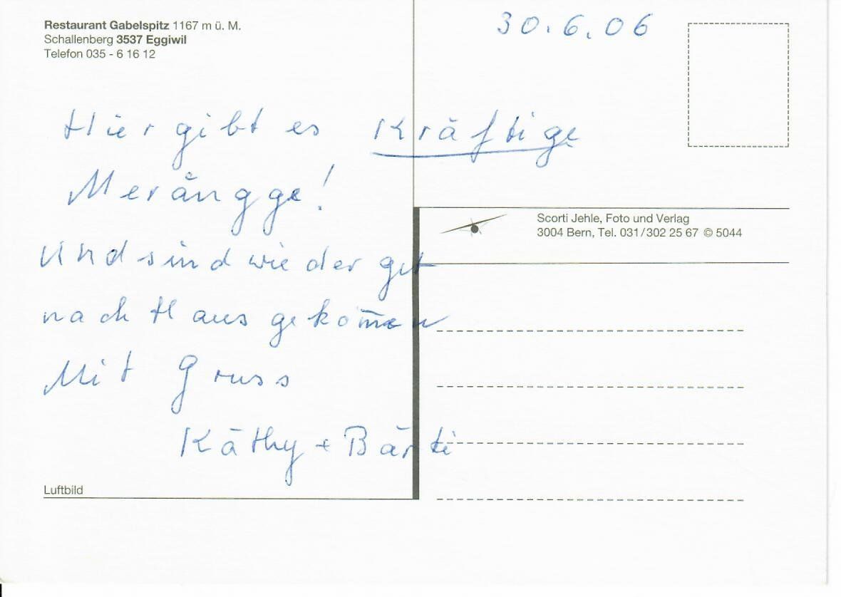 Cartoline postali: Restaurant Gabelspitz Eggiwil – Usato da Hochdorf venduto da Ziegel-16 1