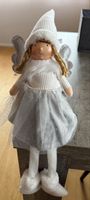 Dekofigur Engel weiss silber 35 cm sitzend guter Zustand