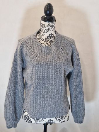 Damen Pullover Paige gerippt grau Grösse M top Zustand