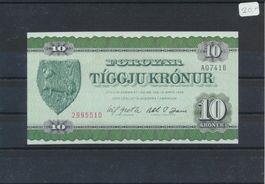 1949 Färöer, Banknote 10 Kronen, ungebraucht