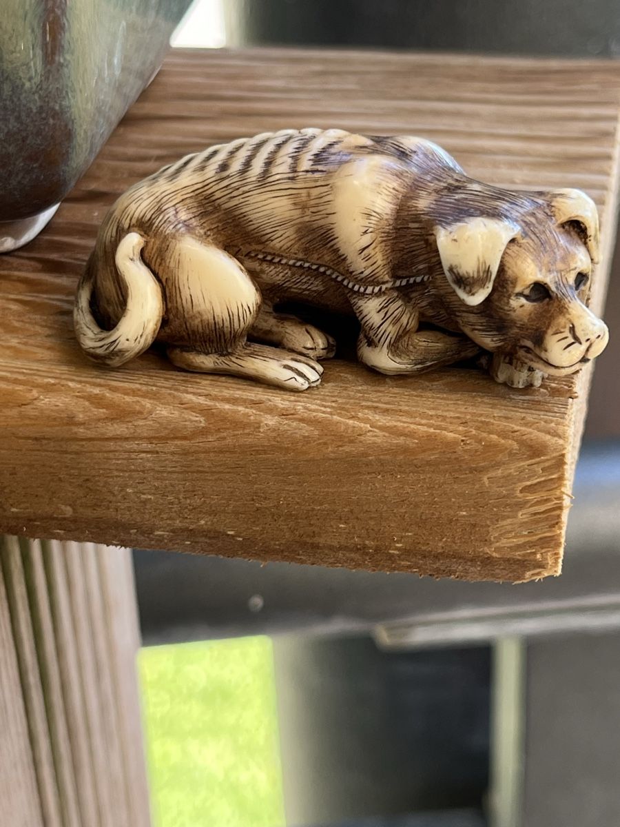 Statuette: 4 netsuke bunny, hund, ratte, welpe – Usato da Lengnau BE venduto da Meij 7