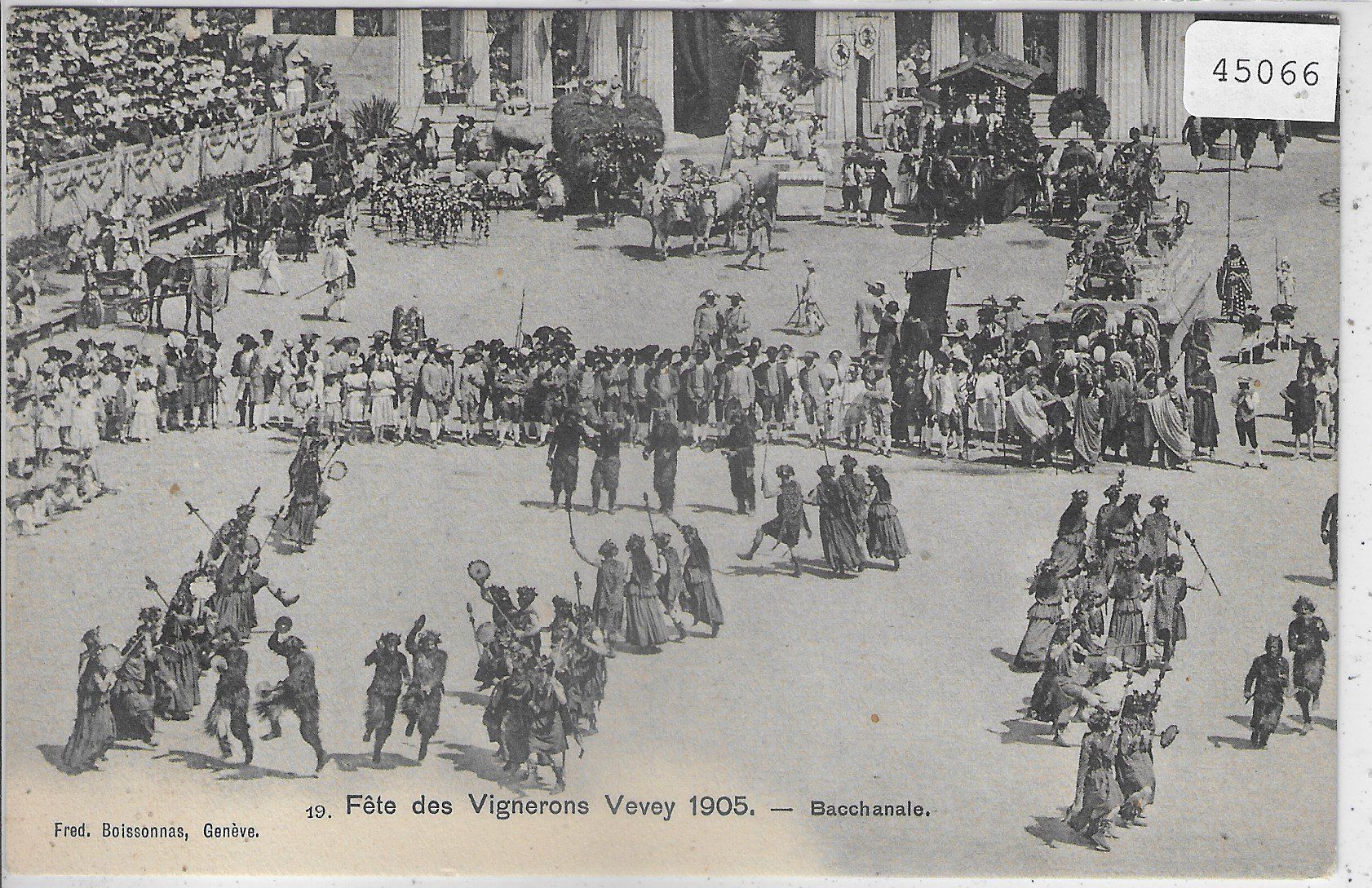 Cartoline postali: Fête des Vignerons Vevey 1905 - Bacchanale – Usato da Ettingen venduto da Kartenplanet