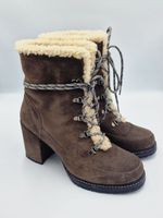 Stuart Weitzman Winter Boots aus Wildleder mit Lammfell 39