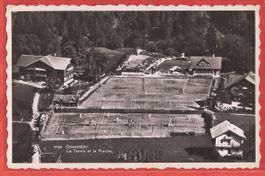 Champéry - Tennis-Platz und Schwimmbad - ca. 1945