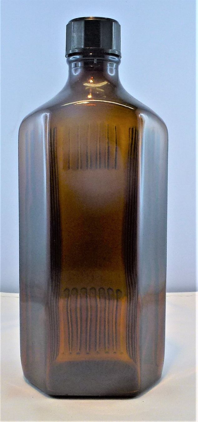 Accessori da laboratorio: Dunkel-Braune Apotheker-Glasflasche – Usato da Murgenthal venduto da B.StM 4