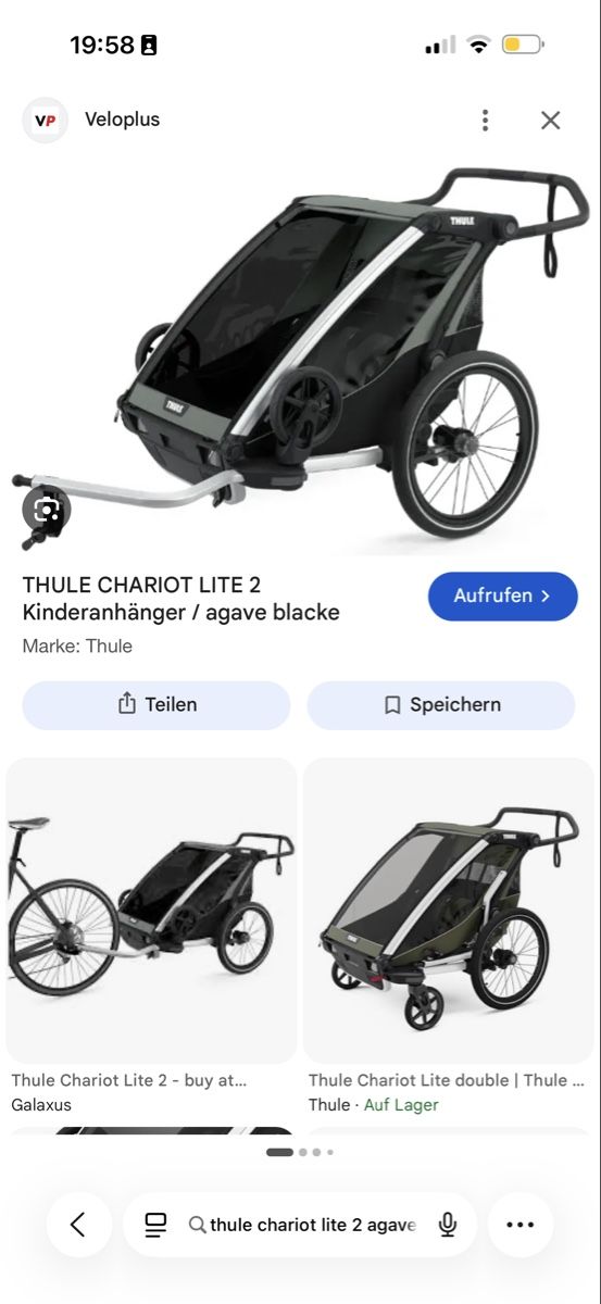 Thule Anhänger: Thule Chariot Lite 2 – Neu (gemäss Beschreibung) aus Bern von hof_25d2