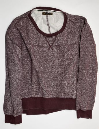 Tarzan Pullover Damen bordeauxrot meliert 100% Bio Baumwolle