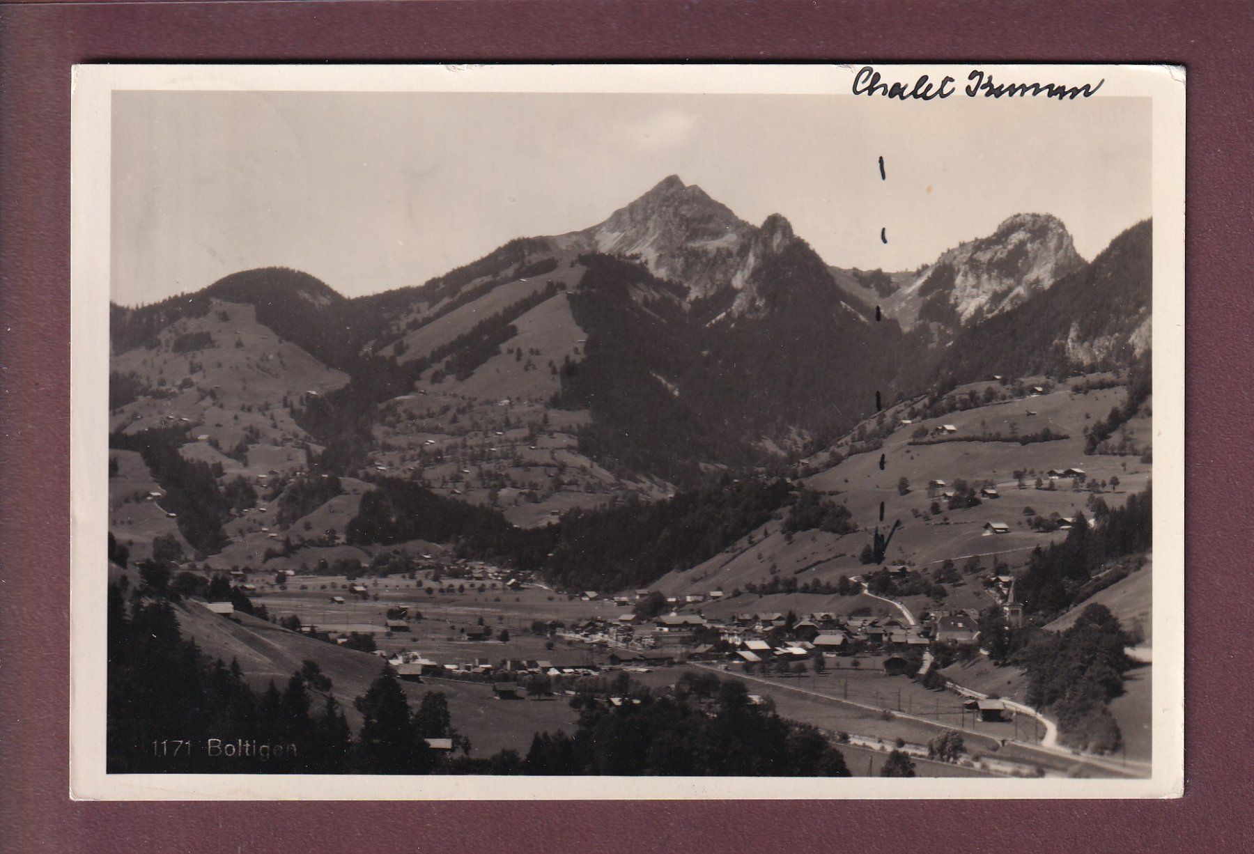 Ansichtskarten: BOLTIGEN - 1937 – Gebraucht aus Pully von nicecards