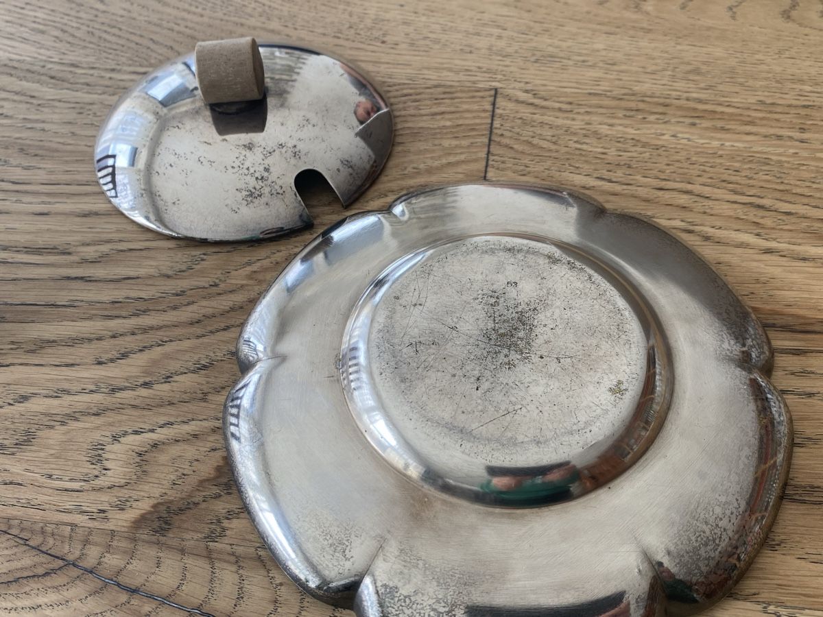 Zuccheriere: 4-teilige versilberte Zuckerdose/Konfitürendose – Usato da Balsthal venduto da Narulya 2