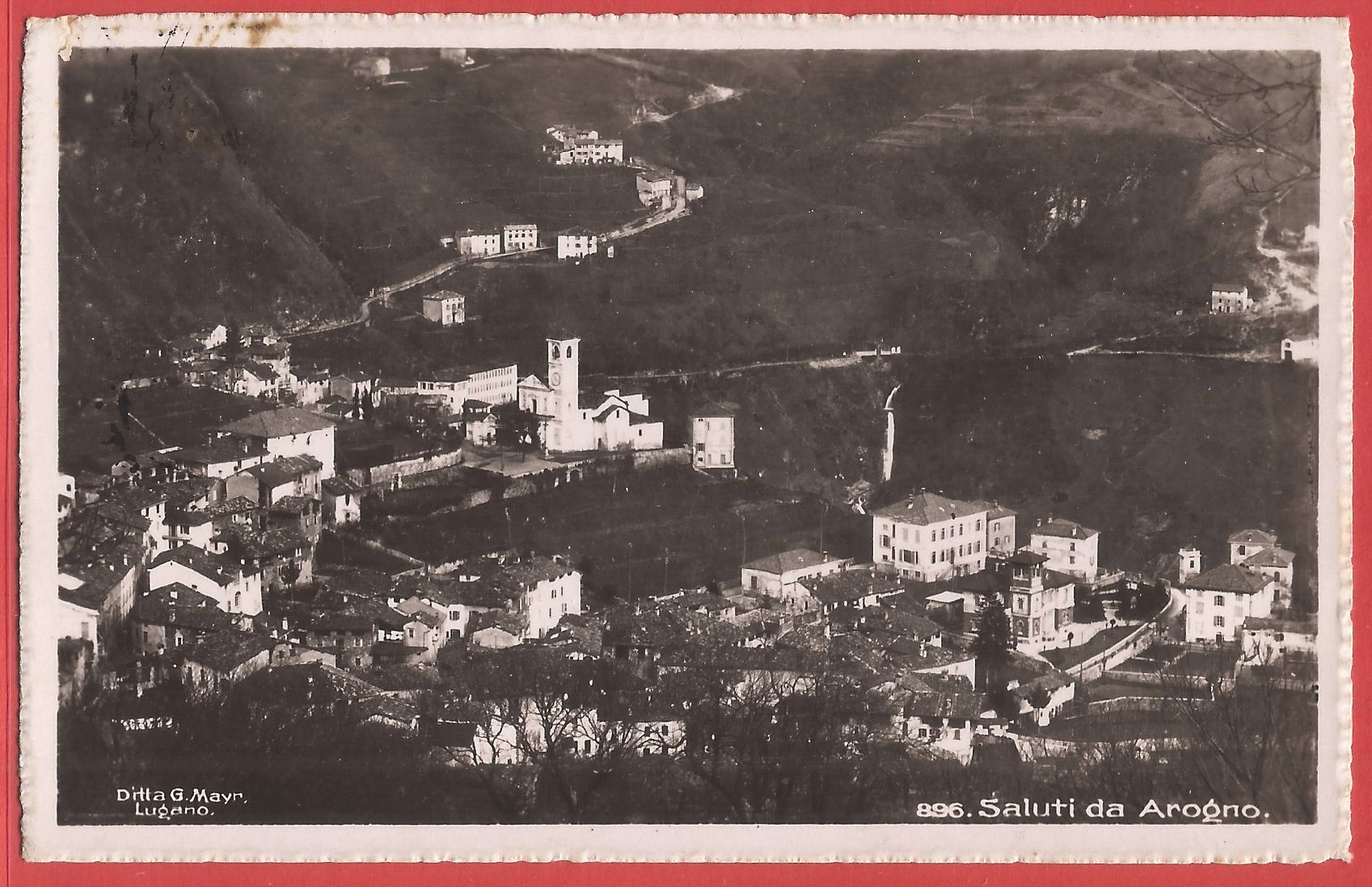 Cartoline postali: Arogno - Fotokarte ca. 1940 – Usato da Fislisbach venduto da Porano