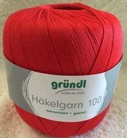 Häkelgarn 100 127- Signal rot 100g klöppeln Filet Häkeln