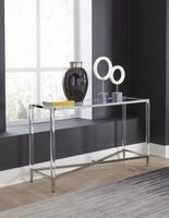 Silberner Konsolentisch mit Glasplatte, Top Zustand!