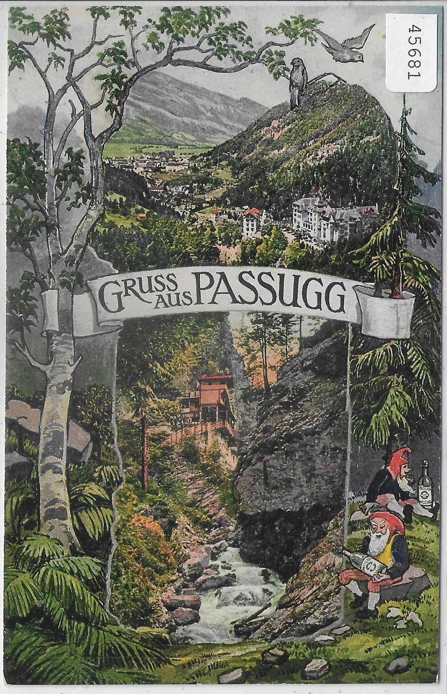 Ansichtskarten: Gruss aus Passug - Zwerge - Litho – Gebraucht aus Ettingen von Kartenplanet