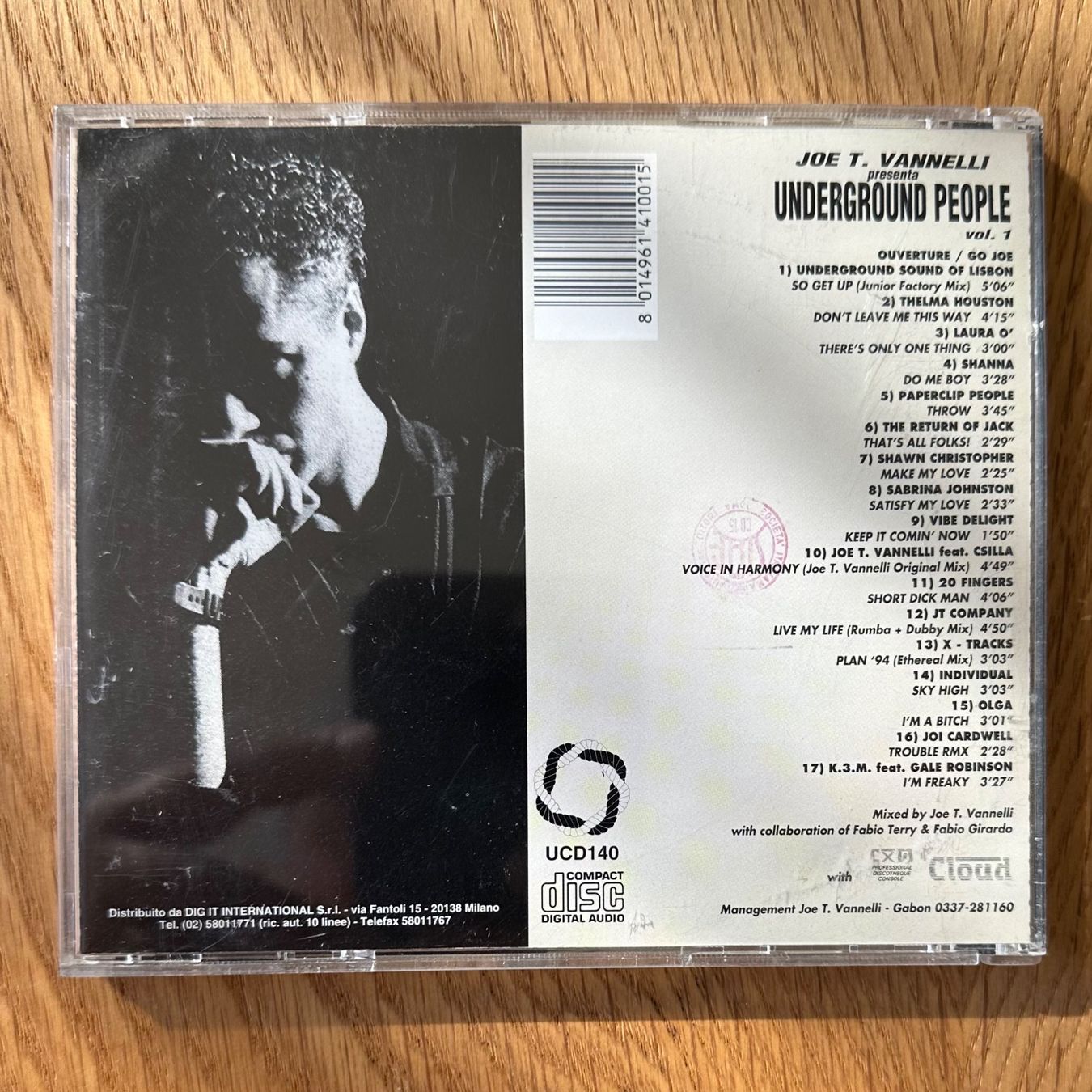 CDs: CD - Joe T. Vannelli - Underground People Vol. 1 – Gebraucht aus Breganzona von Onairda75 1