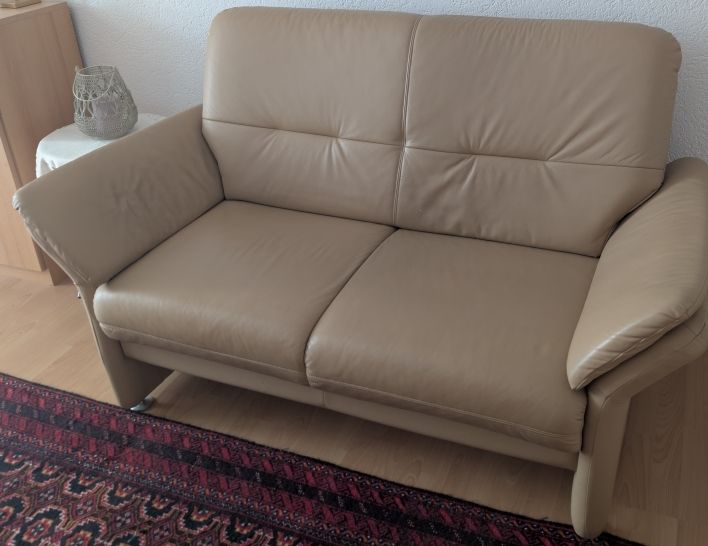 Sofas: Dunkelbeiges Sofa aus Echtleder – Gebraucht aus Schinznach Bad von bru_vrb6