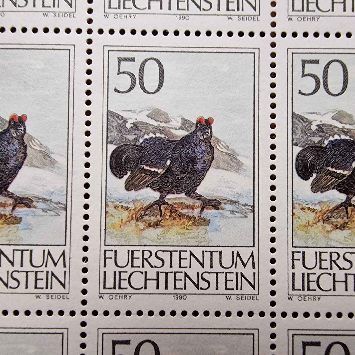 Tutti i francobolli: FL 1990 Serie Bogen "Jagd B-II" postfrisch – Nuovo (secondo la descrizione) da Aesch LU venduto da briefmarken.uray 5