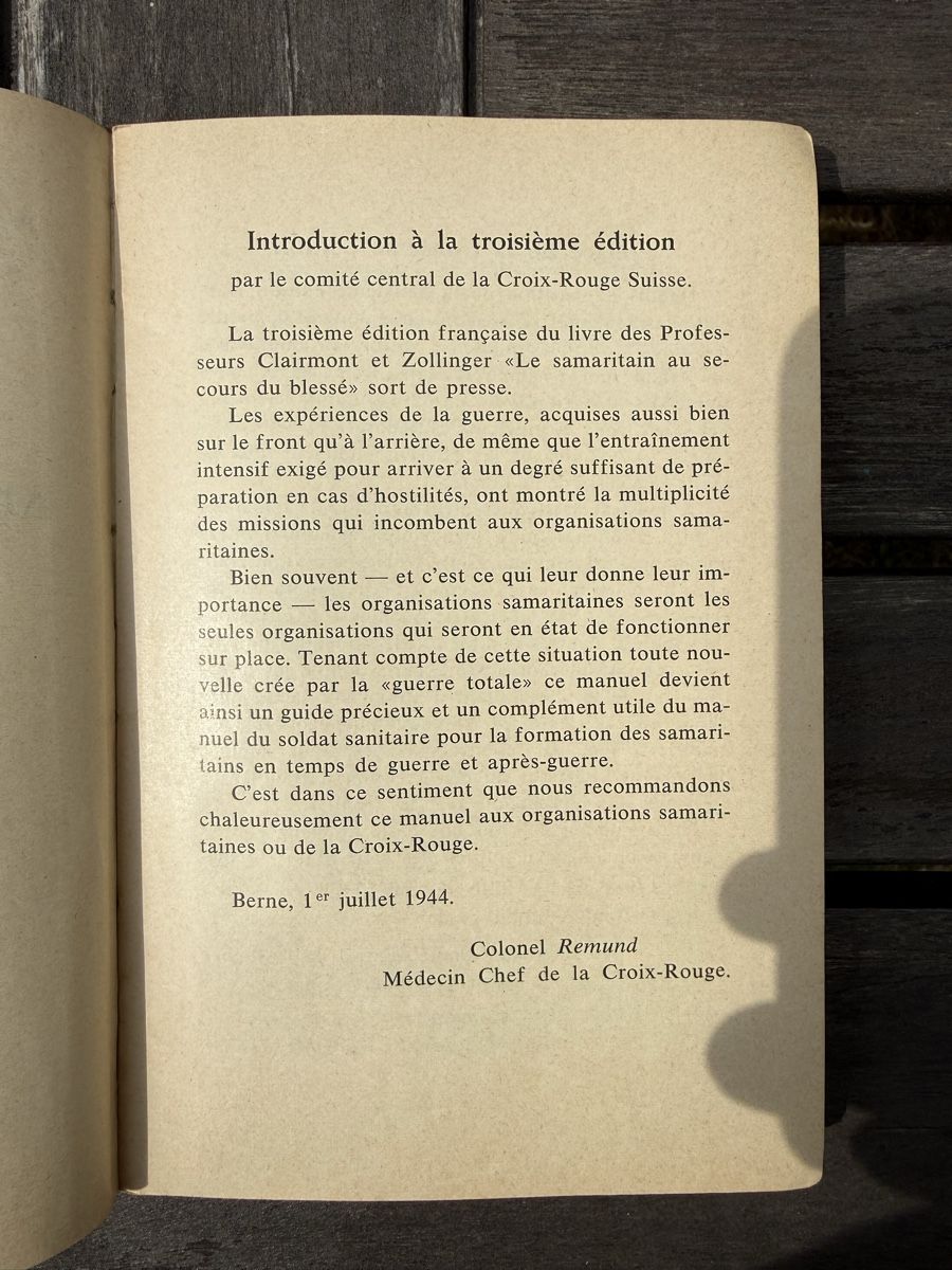 Livres: Le Samaritain au Secours du Blessé 1944 – D'occasion à Fribourg par Ardoffel 3