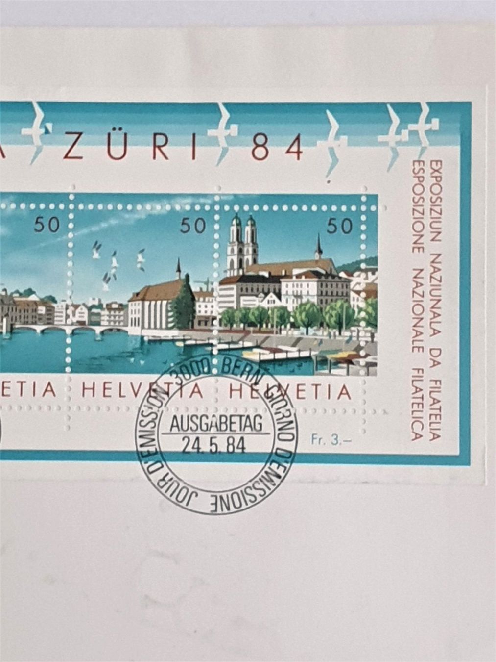 Tutti i francobolli: (32)  NABA "Zürich 1984" – Usato da Schwarzhäusern venduto da Inot3 3