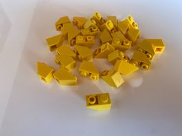 LEGO - 30 - GELBE - NEGATIVE - SCHRÄG - STEINE