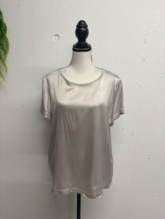 Marc Cain T-Shirt aus Seide Gr. 42 grau silber