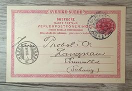TR48 Carte Postale + Timbre Suede 1905