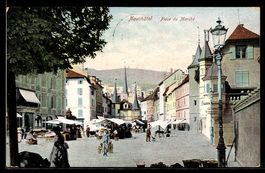 AK Neuchatel, Place du Marche