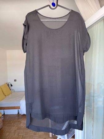 Tunique noire fluide femme – coupe oversize –excellent état