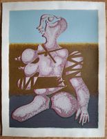 Otto Tschumi Lithographie "Badende" 1975, handsigniert